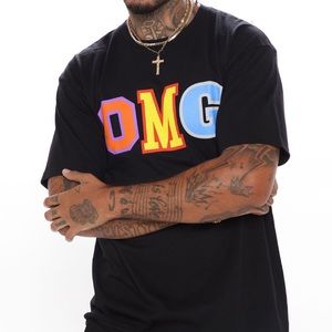 Fashion Nova Men OMG Short Sleeve